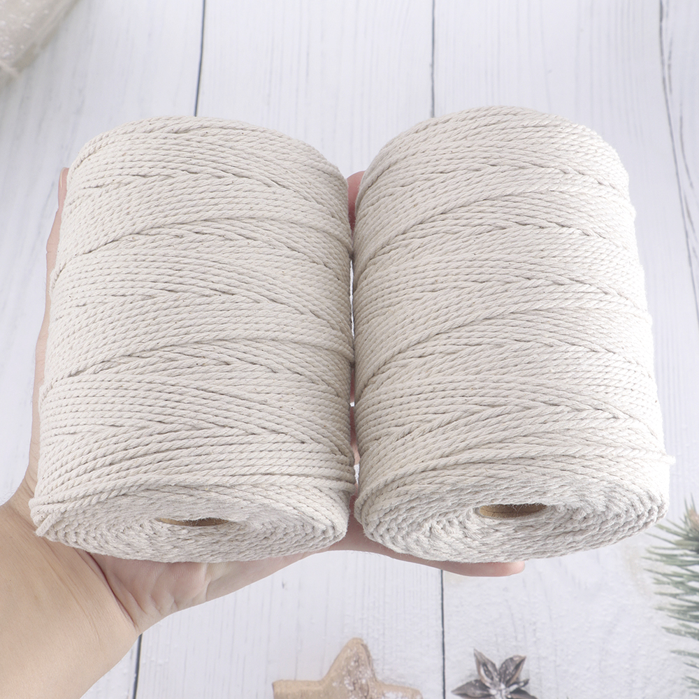 Macrame Cord Cotton - 2 Roll, 2mm x 8661inch x
