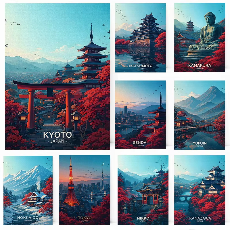 Letter S Art Craft - Paint By Numbers Modern Japanese Travel