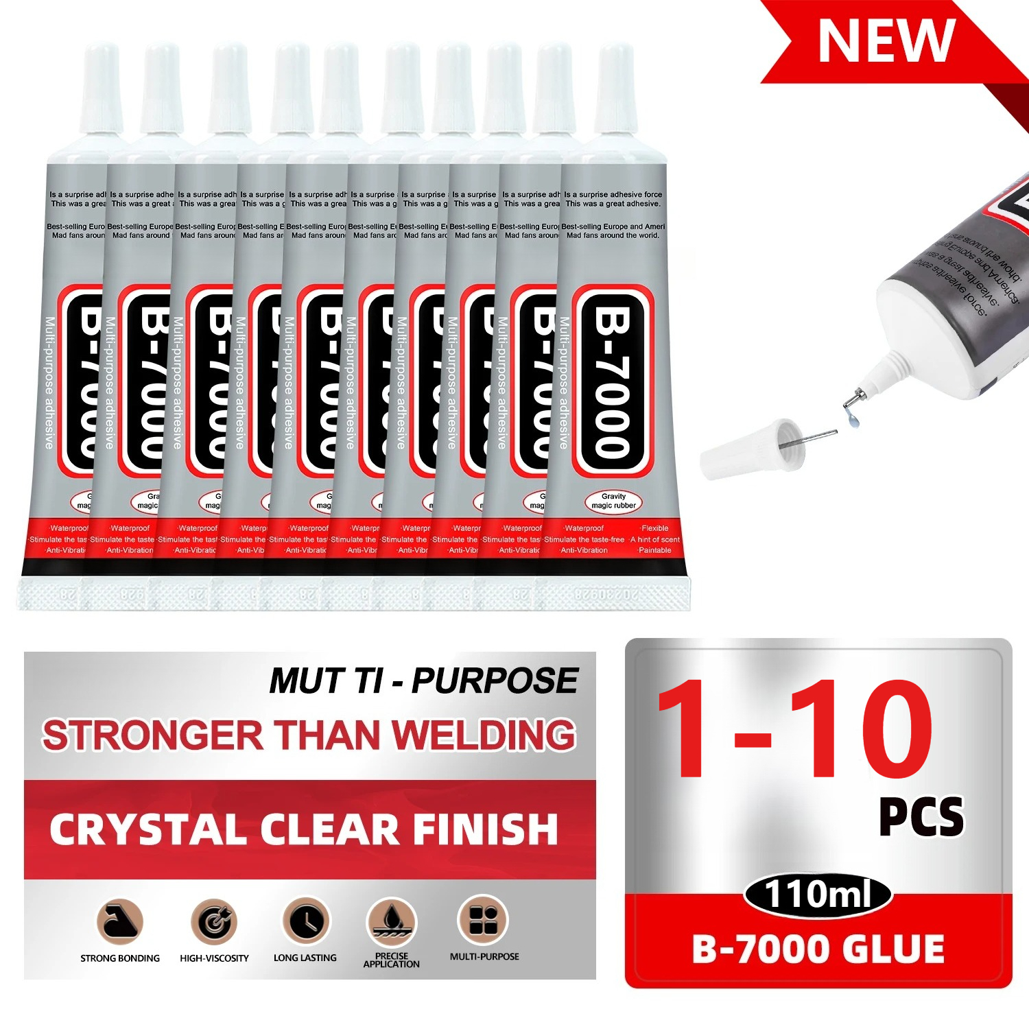 Art Craft Materials - Super Glue B-7000 Loolifl 1-10Pcs Safety