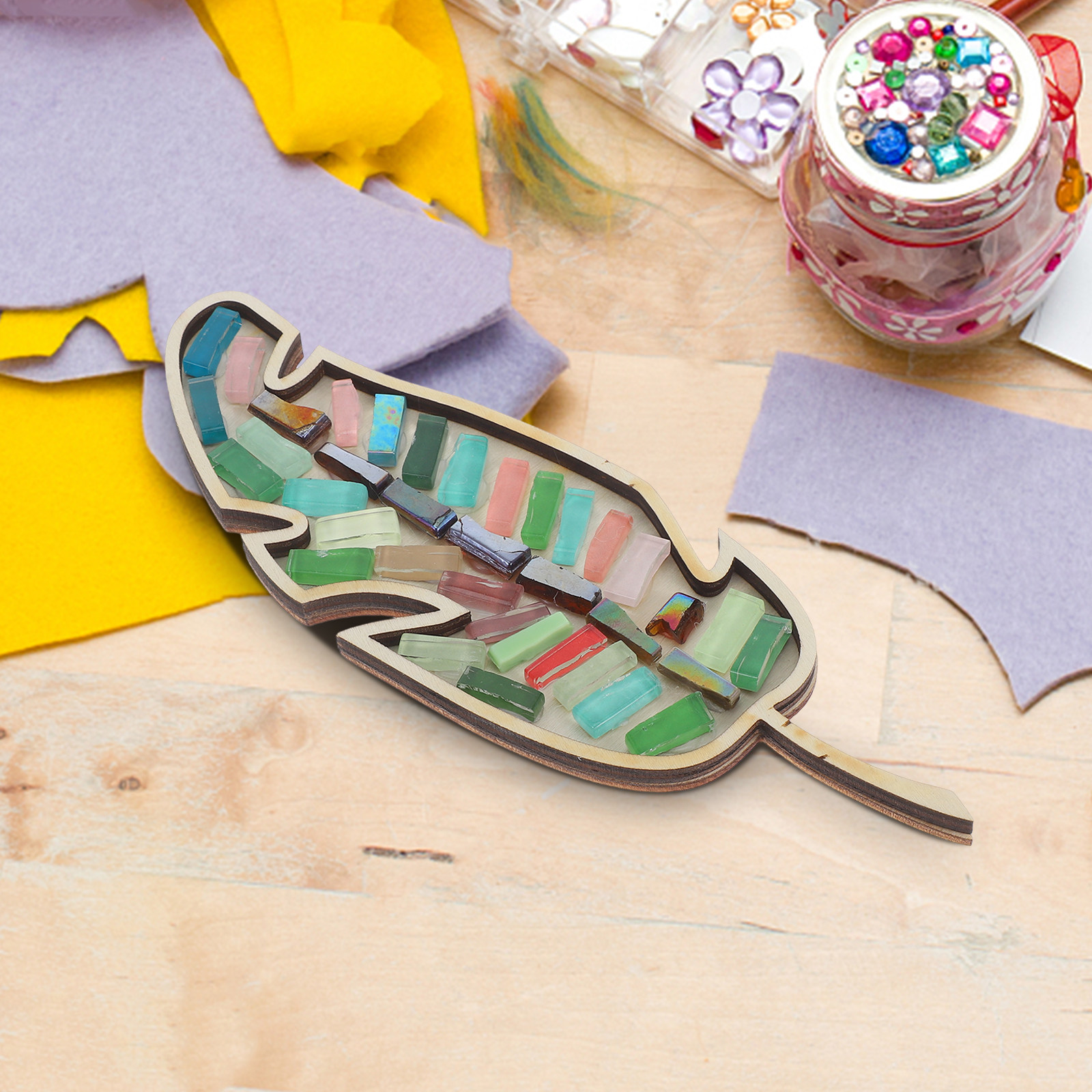 DIY Mosaic Craft Kit Leaf Shap - Art Craft Leaves のレビューと価格