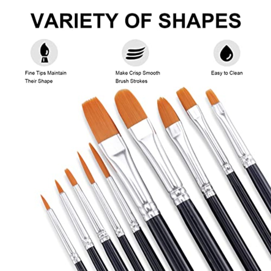 Acrylic Paint Set with 10 Brus - Art Craft Ideas For Adults のレビューと価格