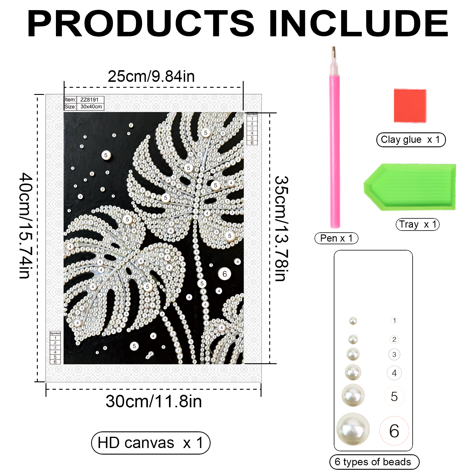 DIY Pearl Diamond Art Painting - Art Craft Leaves のレビューと価格