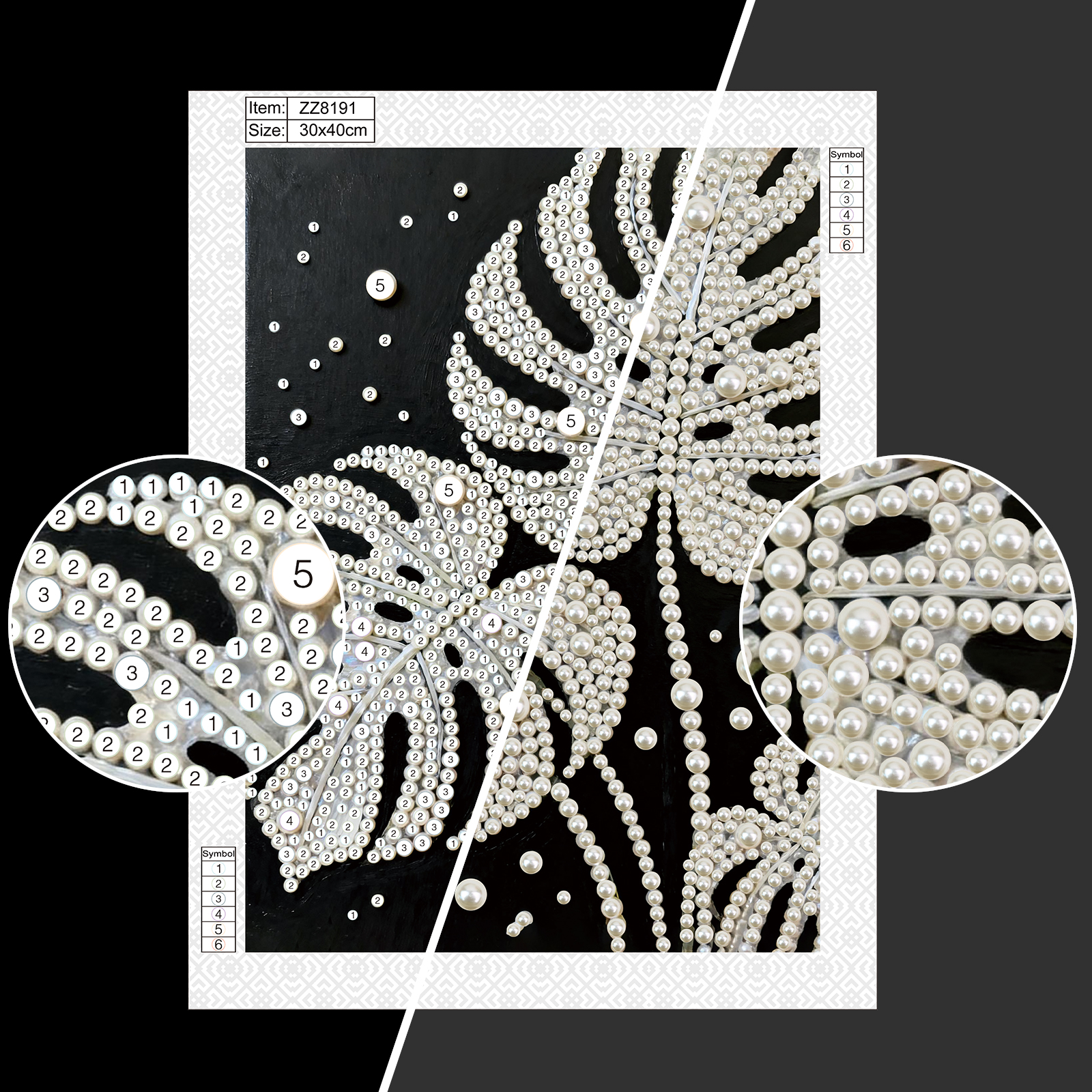 DIY Pearl Diamond Art Painting - Art Craft Leaves のレビューと価格