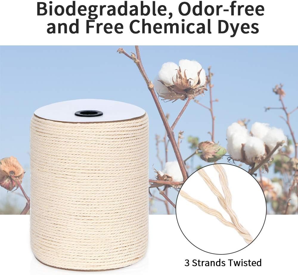 4mm x 328Yds Natural Cotton Ma - Macrame Cord Cotton のレビューと価格