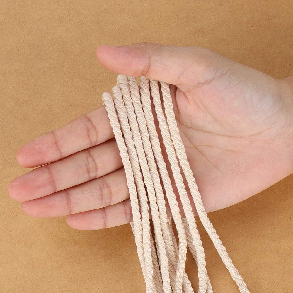 4mm x 328Yds Natural Cotton Ma - Macrame Cord Cotton のレビューと価格