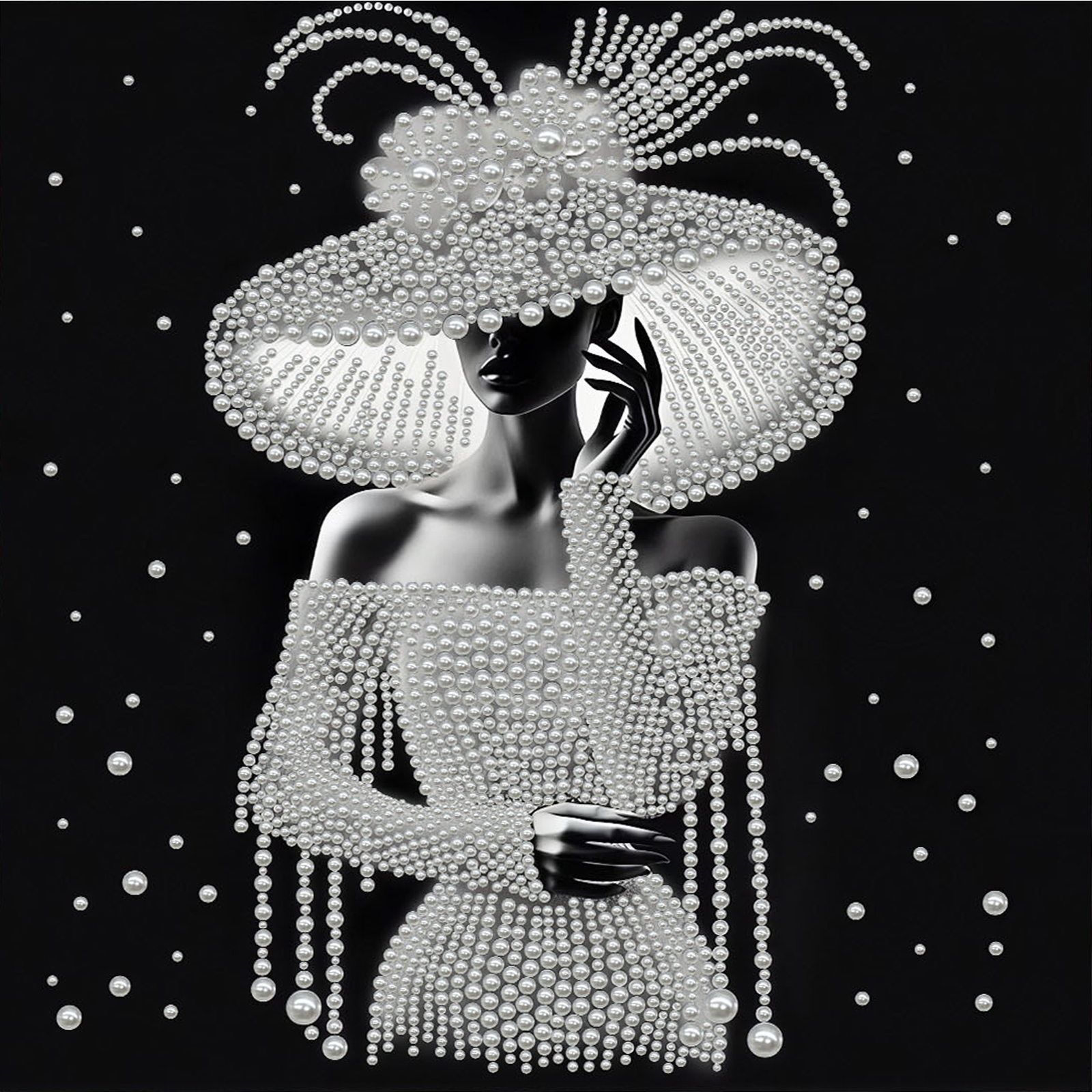 Elegant Lady Full 5D DIY Pearl - Art Craft Ideas For Adults のレビューと価格