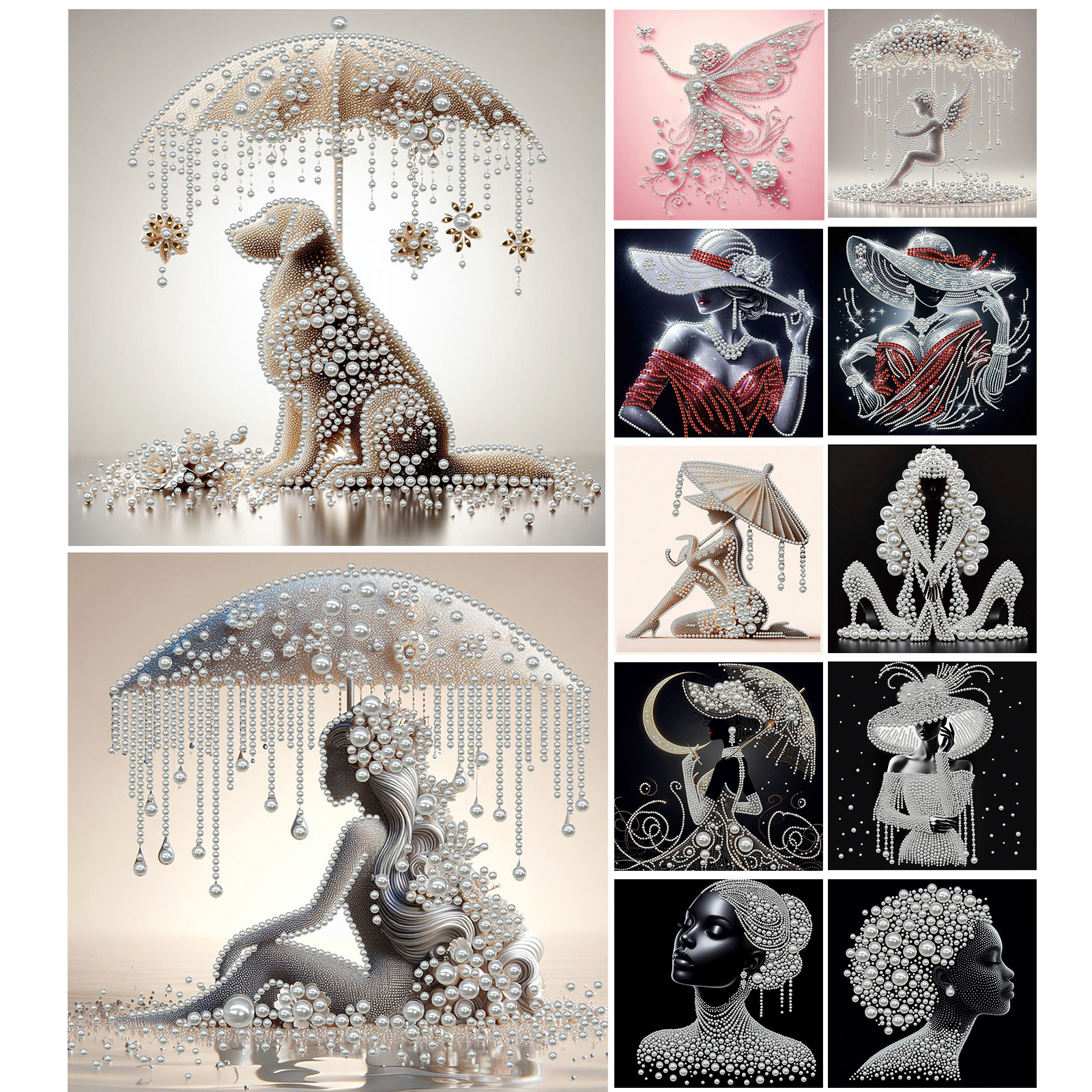 Elegant Lady Full 5D DIY Pearl - Art Craft Ideas For Adults のレビューと価格