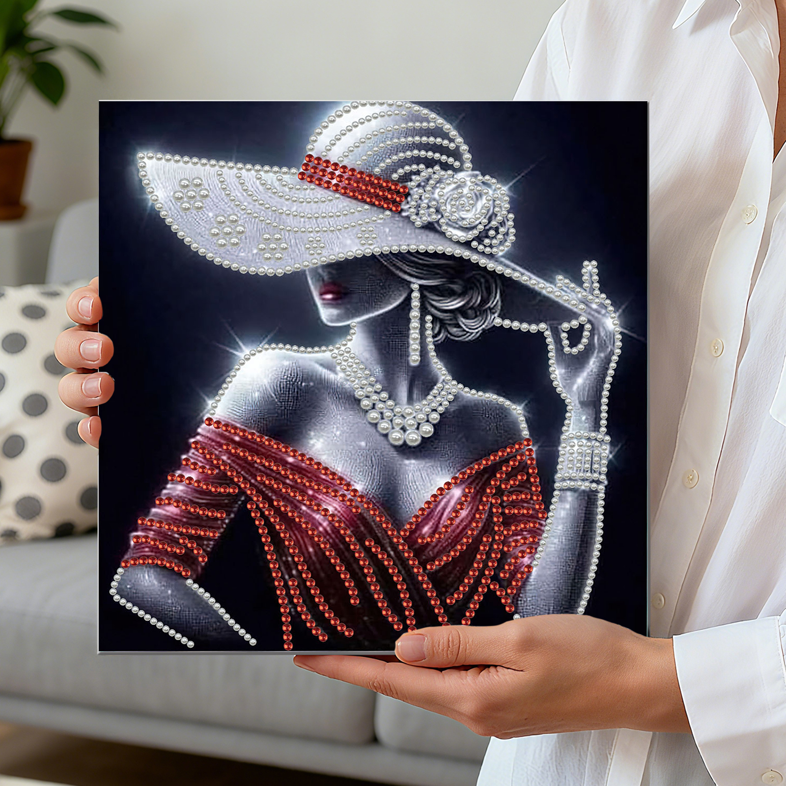 Elegant Lady Full 5D DIY Pearl - Art Craft Ideas For Adults のレビューと価格