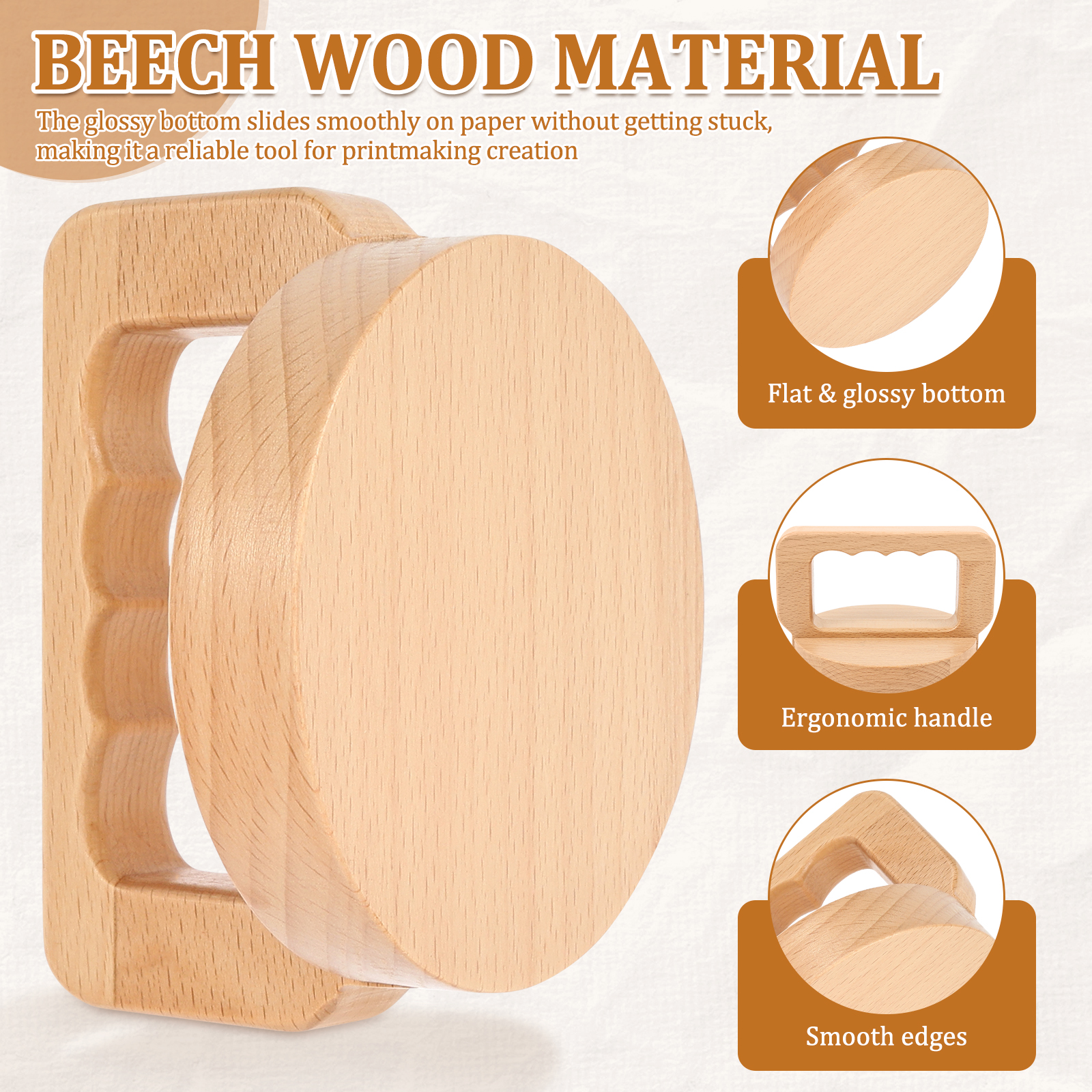 Wood Block Printing baren Bamb - Lino Printing Block のレビューと価格