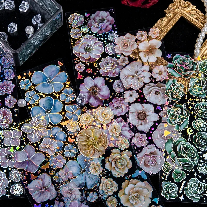 3pcs/pack Flowers Flat Sticker - Art Craft Stationery のレビューと価格