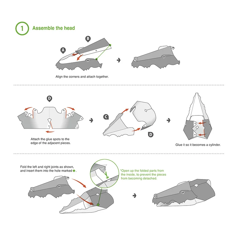 Crocodile Folding Origami Art  - Art Craft Cardboard のレビューと価格