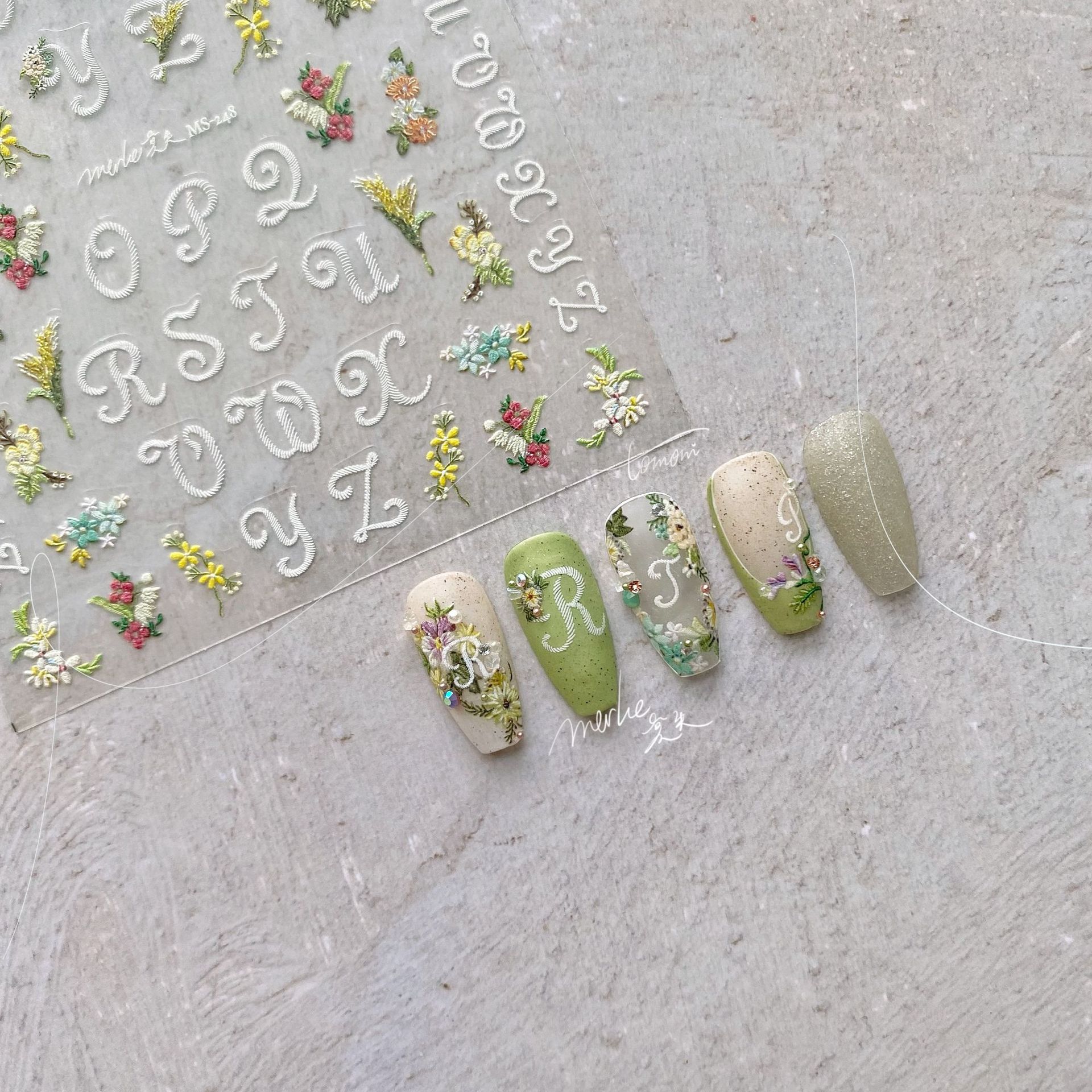 New Craft 5D Embossing Nail Ar - Letter S Art Craft のレビューと価格