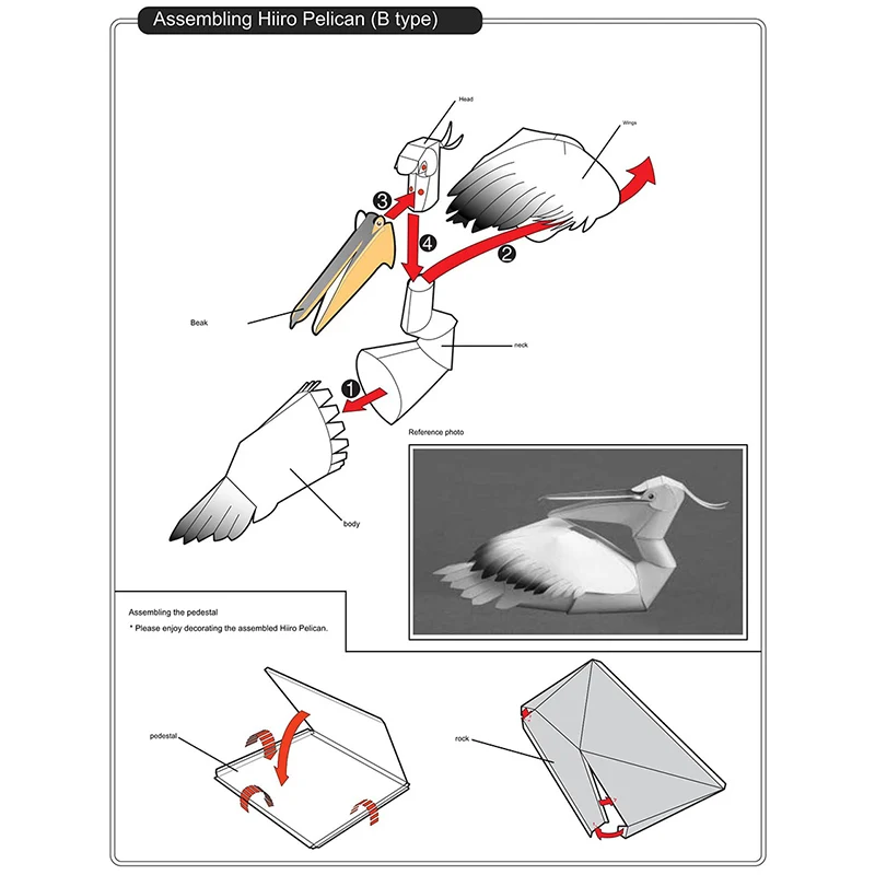 Dalmatian Pelican Origami Art  - Art Craft Cardboard のレビューと価格