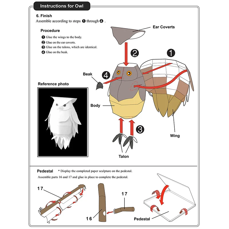 Blakiston's Fish Owls Origami  - Art Craft Cardboard のレビューと価格