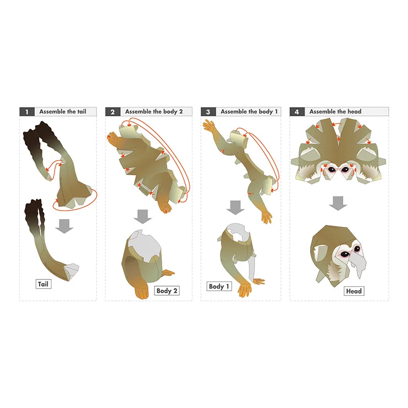 Squirrel Monkey Origami Art Fo - Art Craft Cardboard のレビューと価格