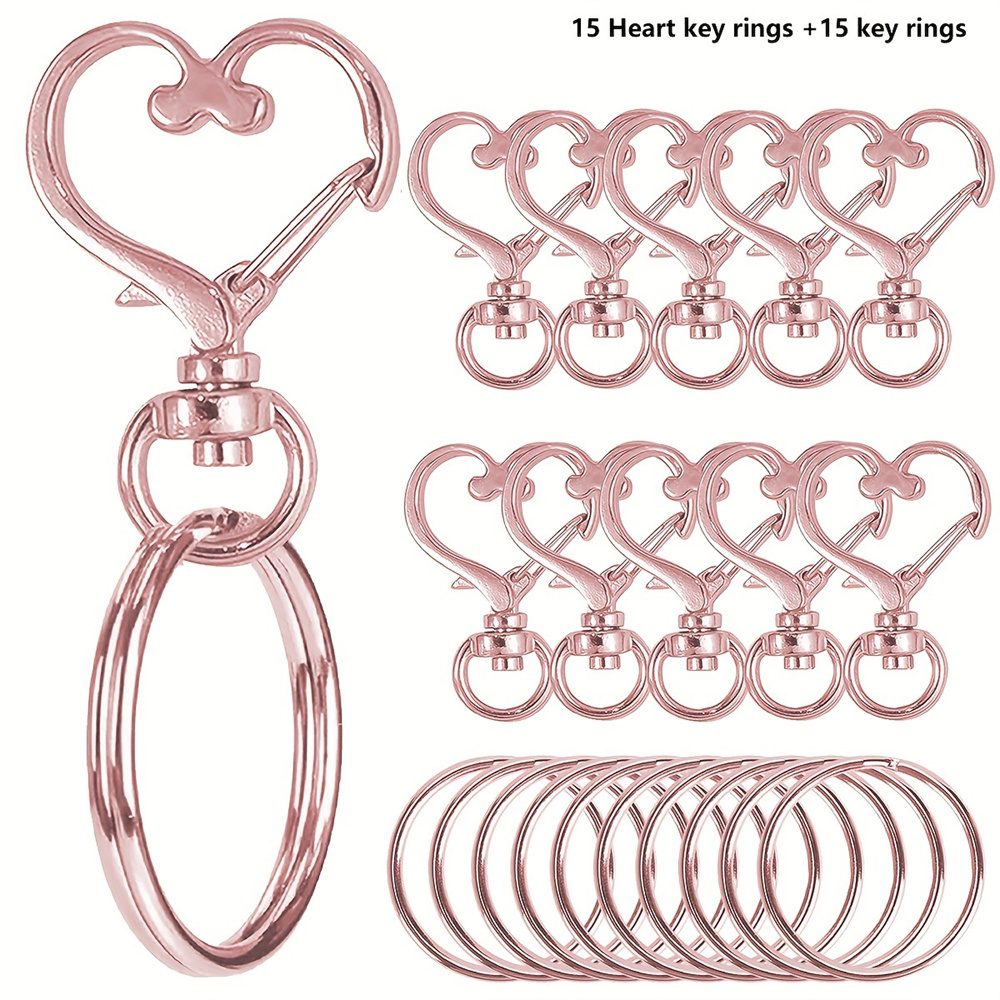 30pcs Heart Shaped Swivel Snap - Art Craft Materials のレビューと価格