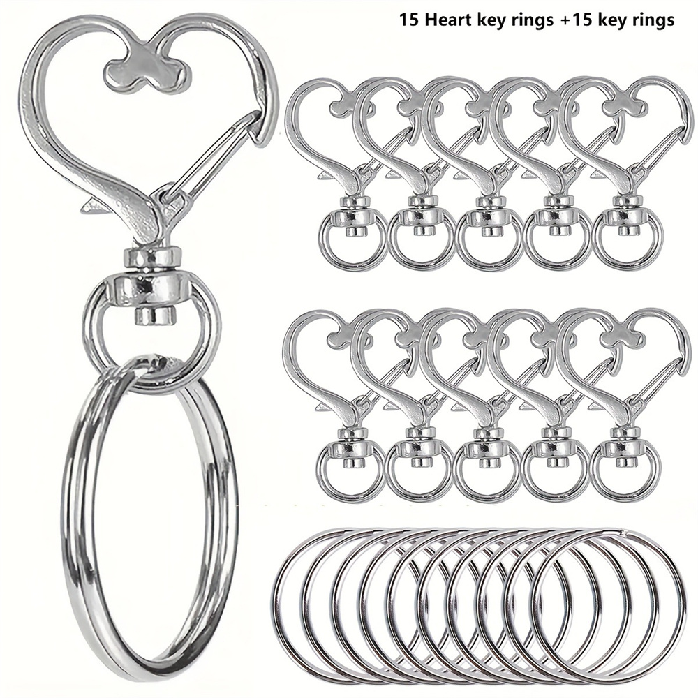 30pcs Heart Shaped Swivel Snap - Art Craft Materials のレビューと価格
