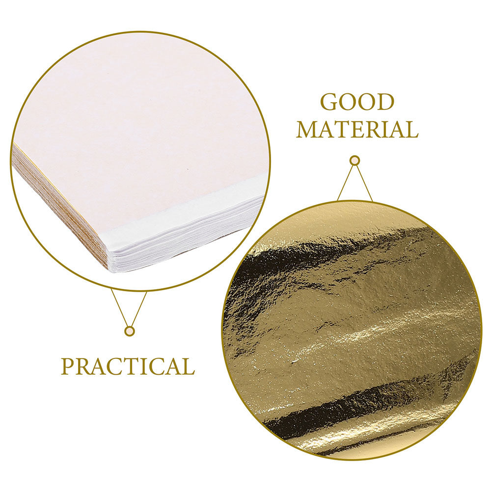 200Pcs Gold Leaf Paper for Cra - Art Craft Leaves のレビューと価格