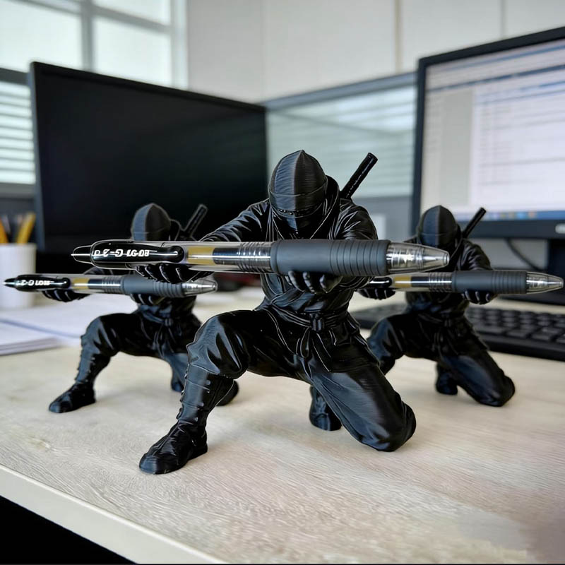 Desktop Art 3D Printed Ninja P - Art Craft Stationery のレビューと価格
