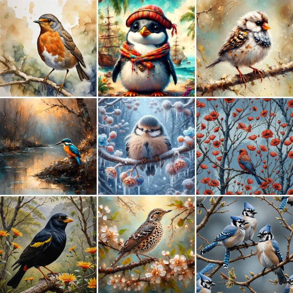 Bird Penguin Kingfisher Paint  - Art Craft Ideas For Adults のレビューと価格
