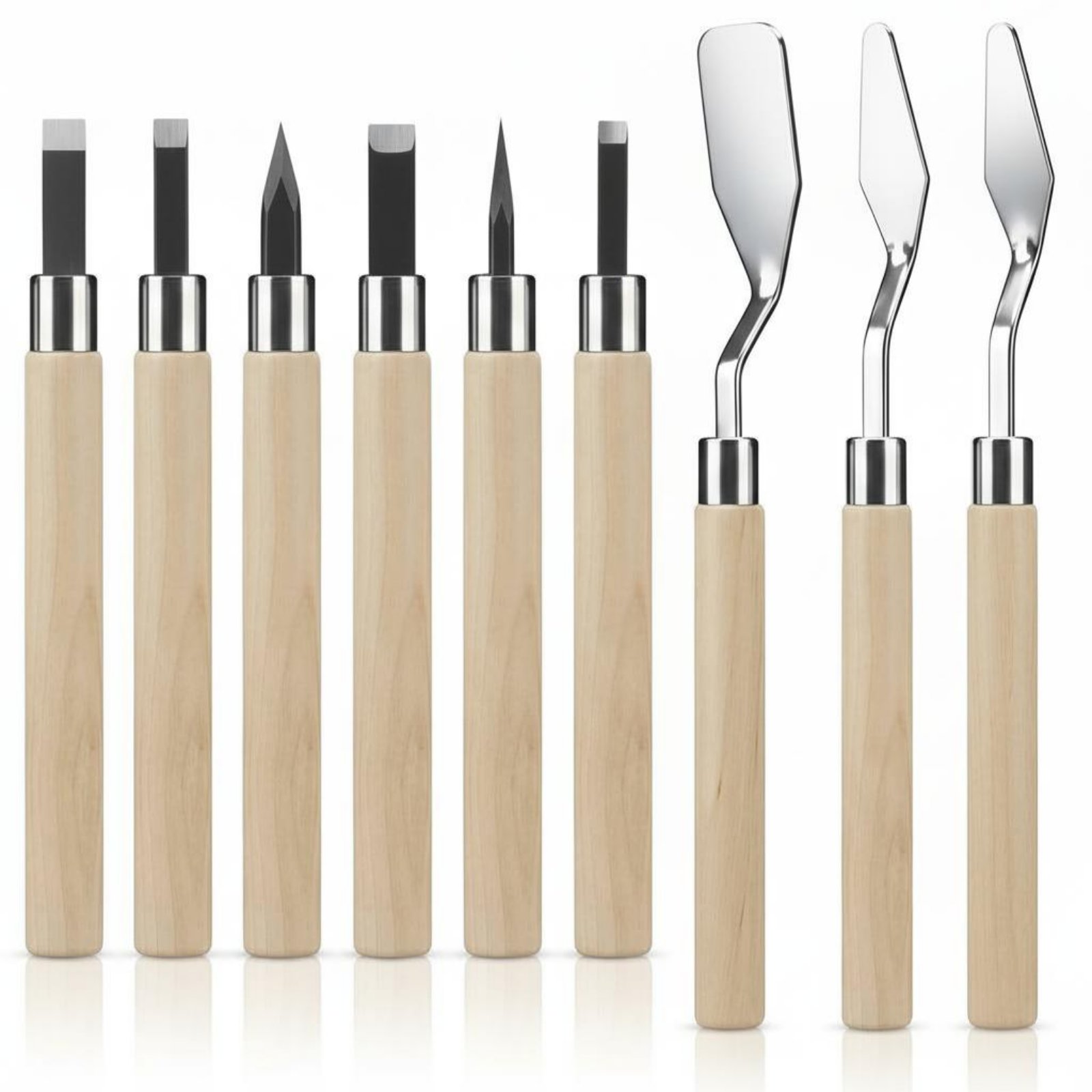 9 Pieces Linoleum Carving Kit  - Lino Printing Block のレビューと価格