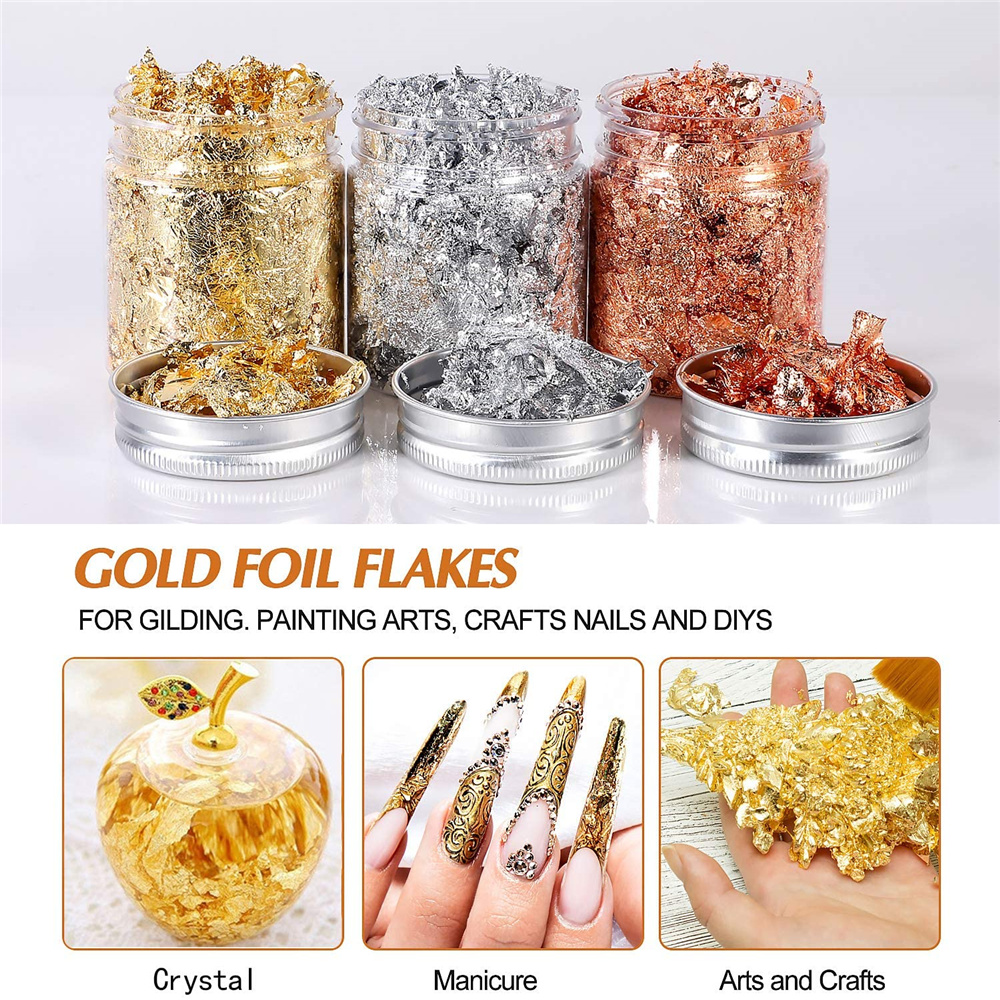 Imitation Rose Gold Silver Cop - Art Craft Leaves のレビューと価格