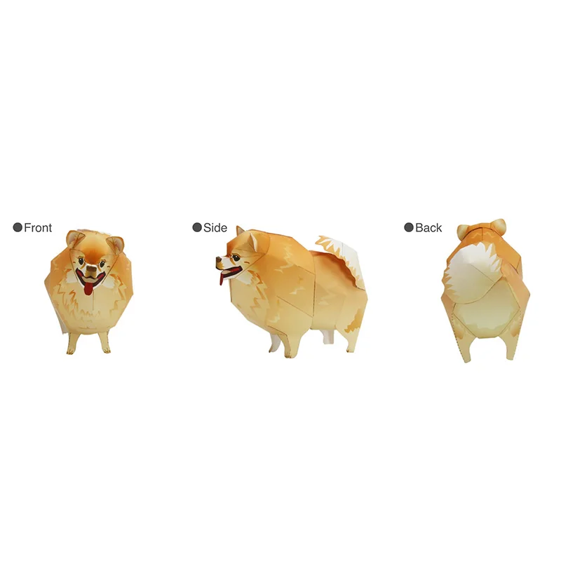 Pomeranian Dog Folding Origami - Art Craft Cardboard のレビューと価格