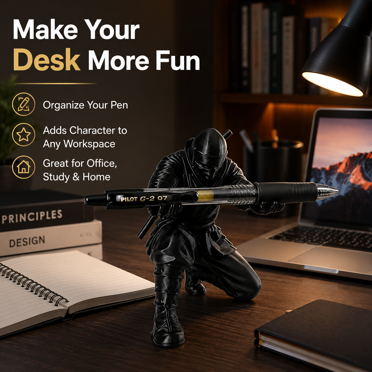 Desktop Art 3D Printed Ninja P - Art Craft Stationery のレビューと価格