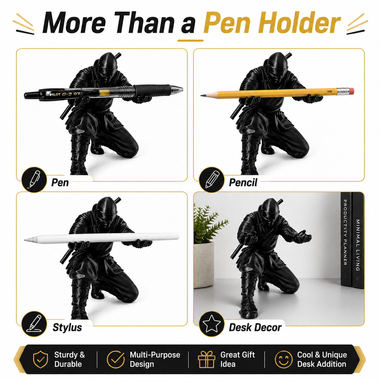 Desktop Art 3D Printed Ninja P - Art Craft Stationery のレビューと価格