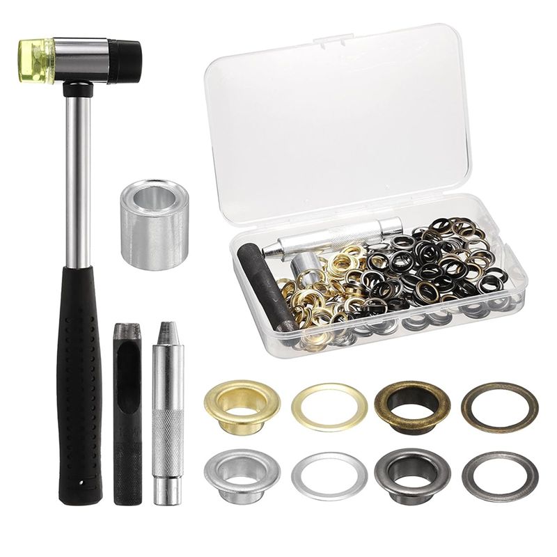 ABWZ-100Pcs Grommet Eyelets To - Leather Tooling Kit のレビューと価格