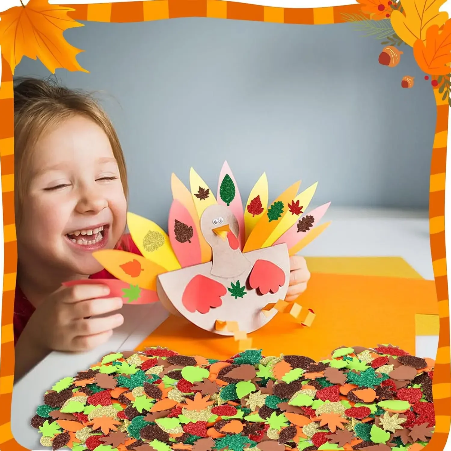 Thanksgiving, Fall Craft Kit F - Art Craft Leaves のレビューと価格