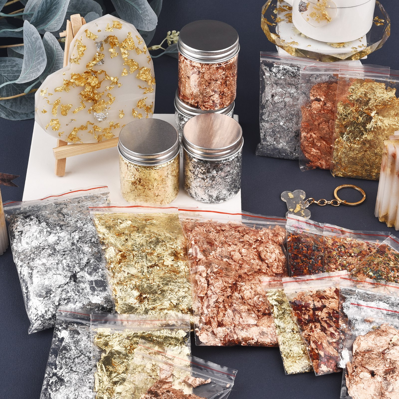 Imitation Gold Sliver Copper F - Art Craft Leaves のレビューと価格