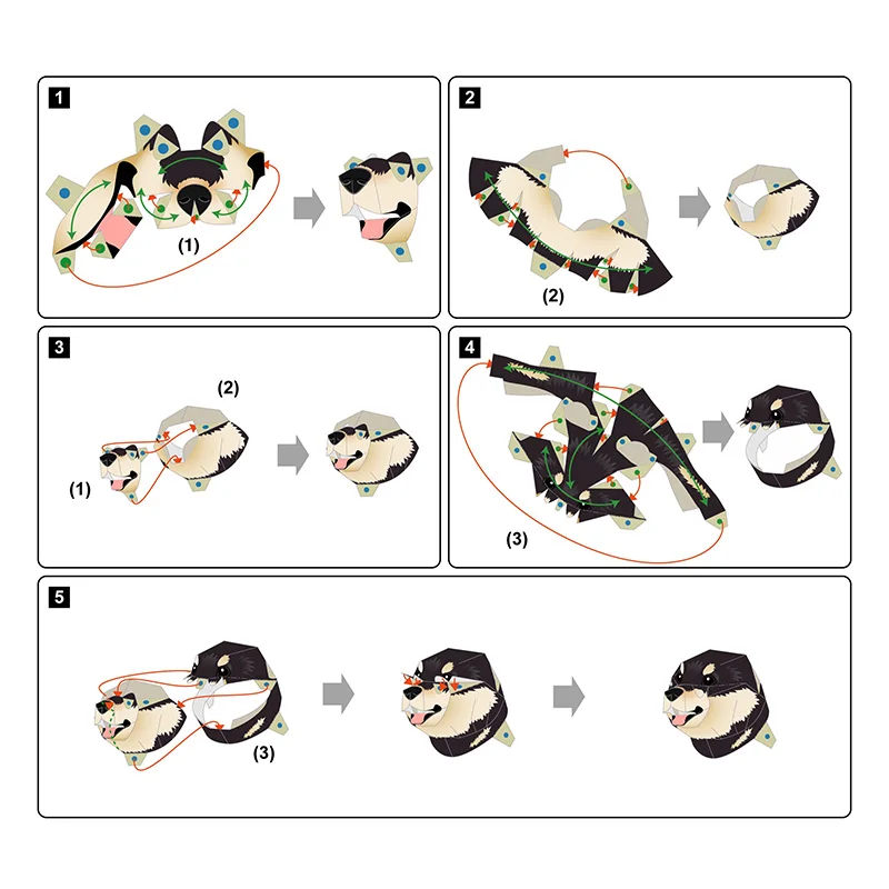 Black Shiba Inu Dog Handmade O - Art Craft Cardboard のレビューと価格