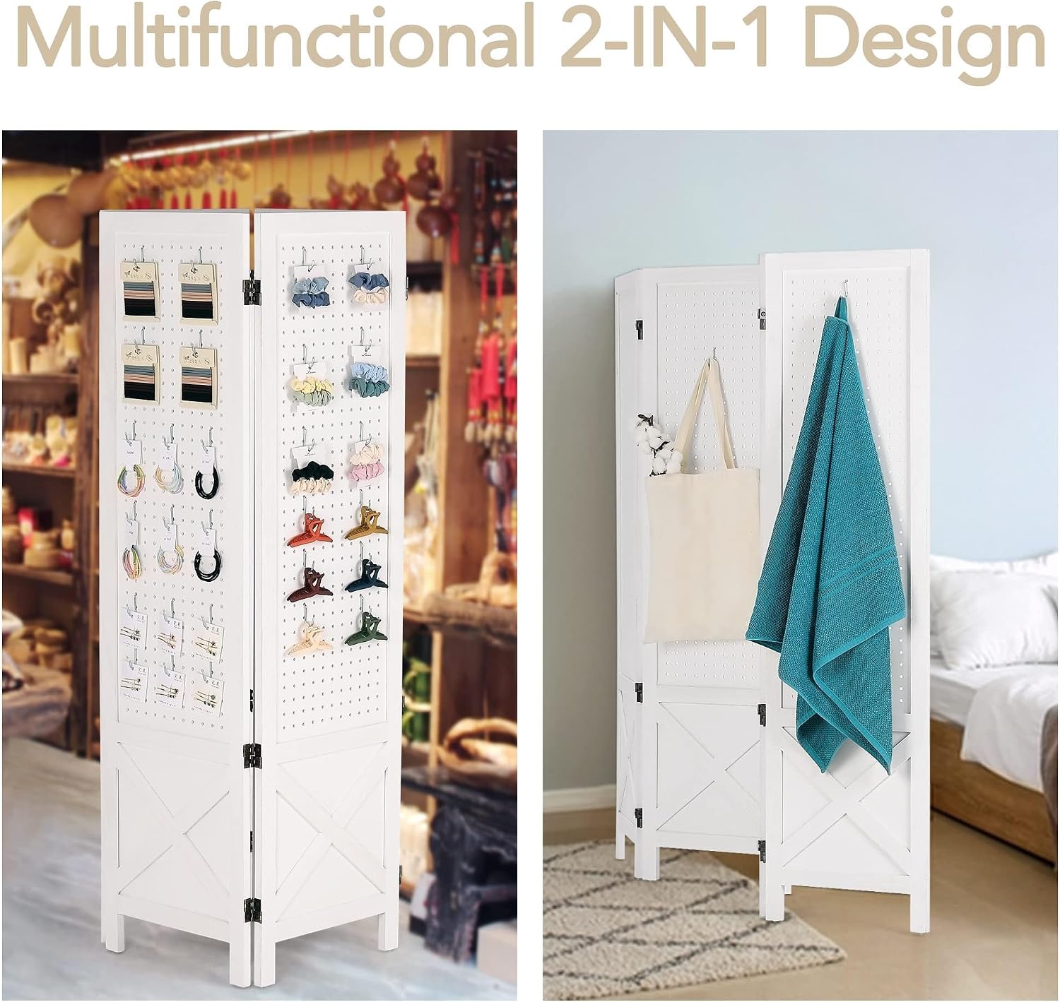 Four Panel Pegboard Display Bo - Exhibition Of Art And Craft のレビューと価格
