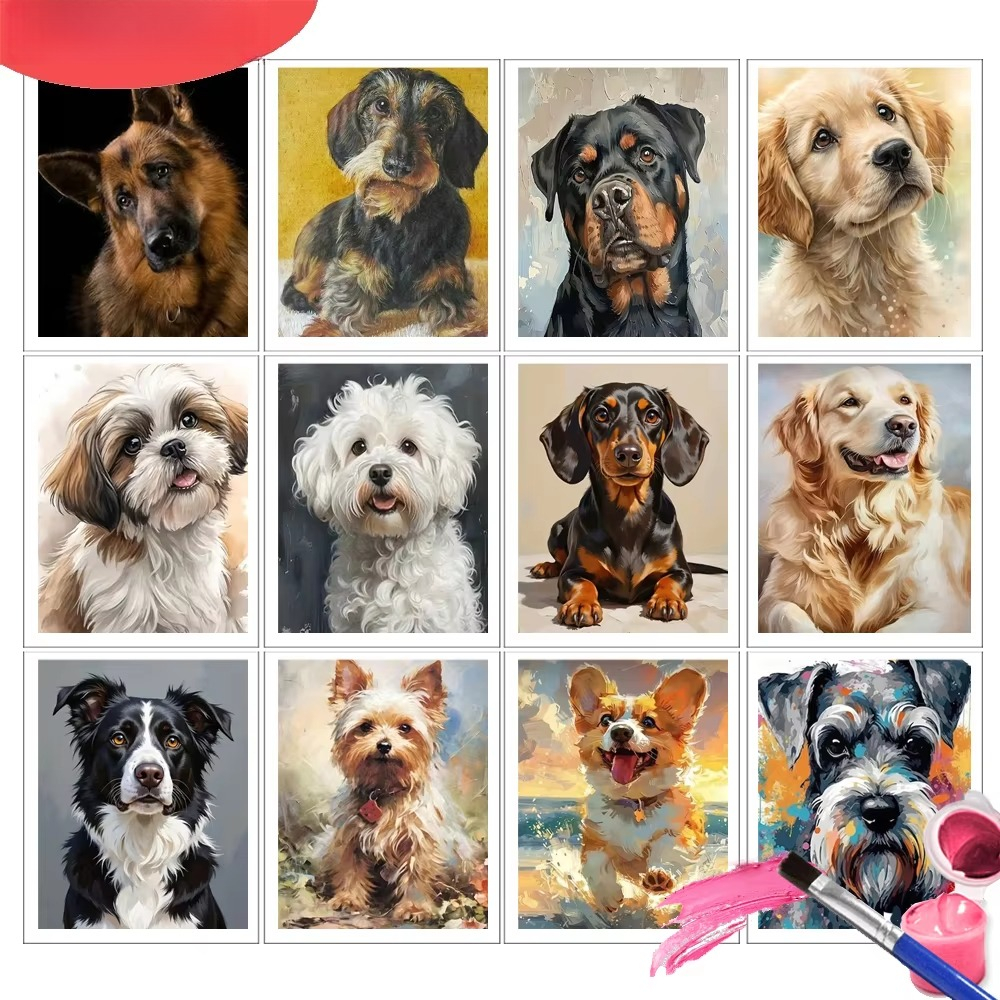 Painting By Number Kits Dog An - Letter S Art Craft のレビューと価格