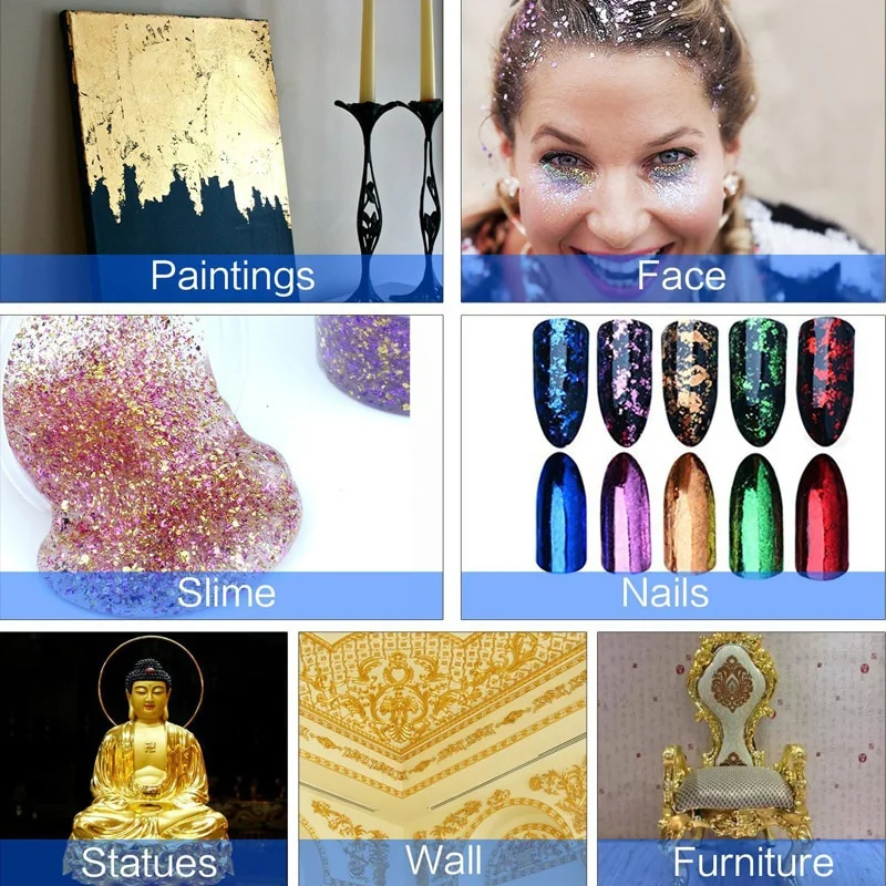 500 Sheets Imitation Gold Silv - Art Craft Leaves のレビューと価格