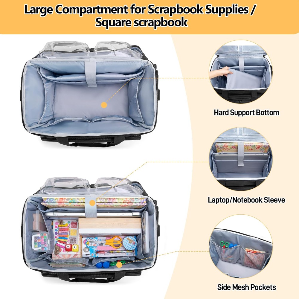 Rolling Scrapbook Tote with Ex - Art Craft Materials のレビューと価格