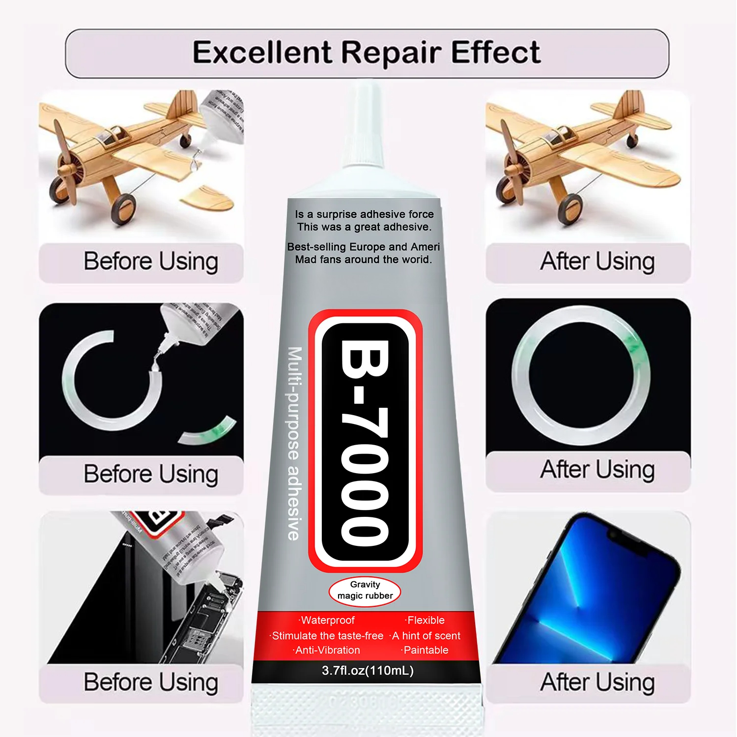 Super Glue B-7000 Loolifl 1-10 - Art Craft Materials のレビューと価格