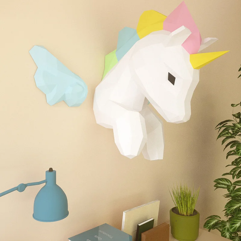 Rainbow Unicorn Animal Wall De - Art Craft Cardboard のレビューと価格