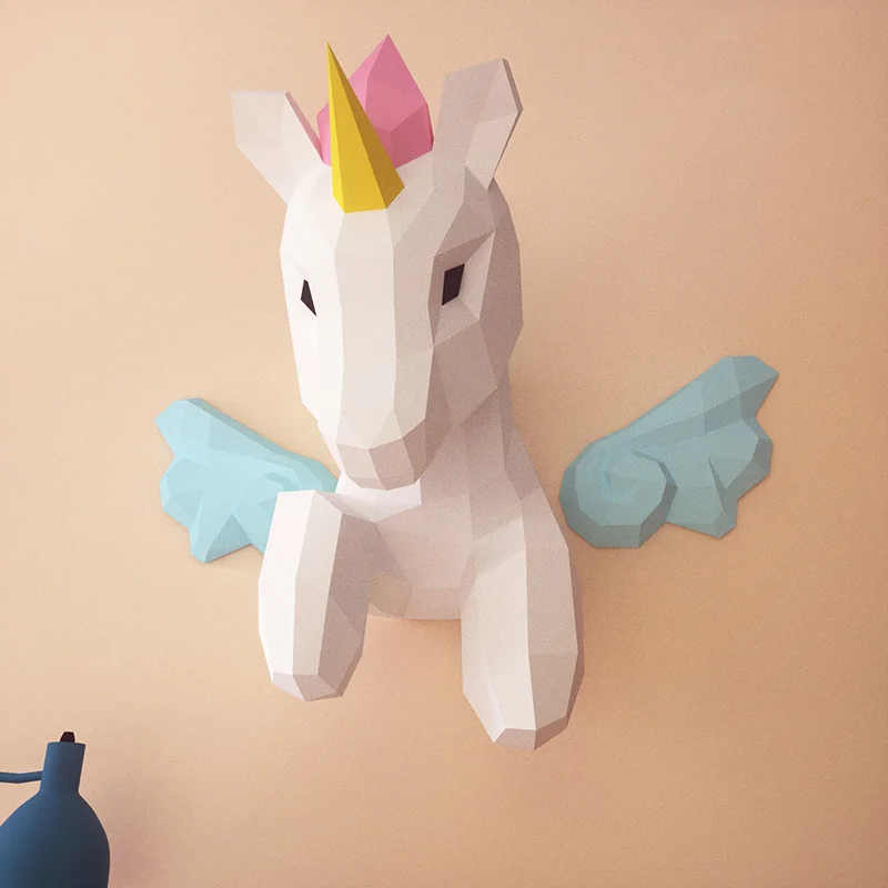 Rainbow Unicorn Animal Wall De - Art Craft Cardboard のレビューと価格