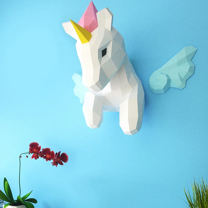 Rainbow Unicorn Animal Wall De - Art Craft Cardboard のレビューと価格
