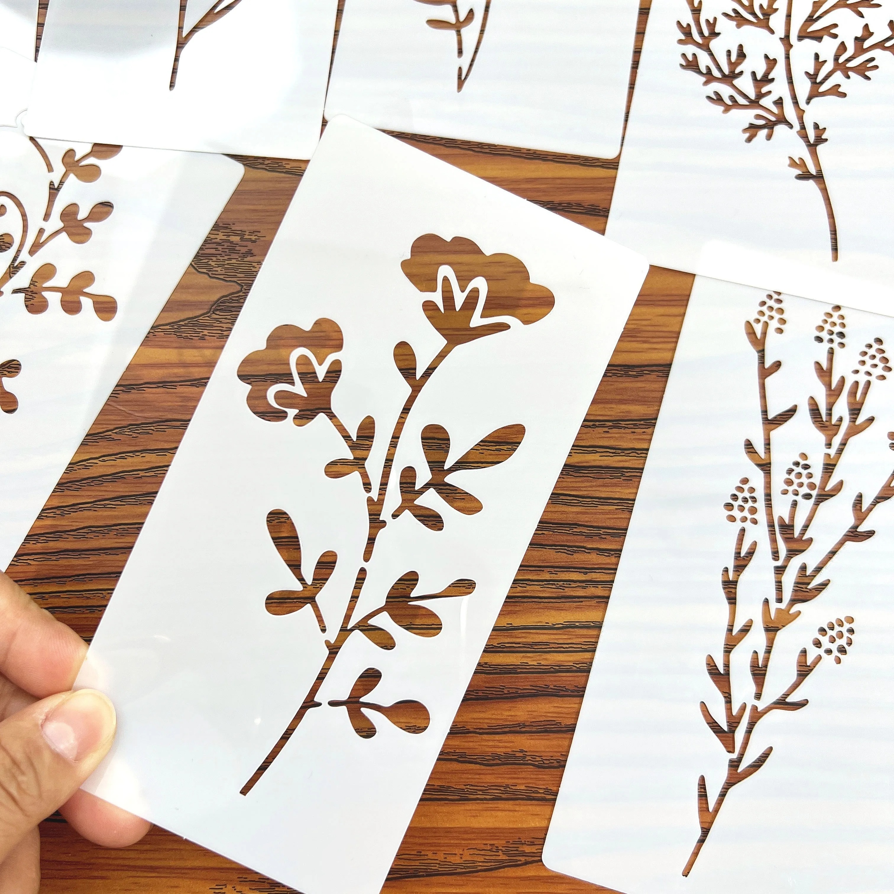 18 Pcs Flower Leaf Stencils Re - Art Craft Leaves のレビューと価格