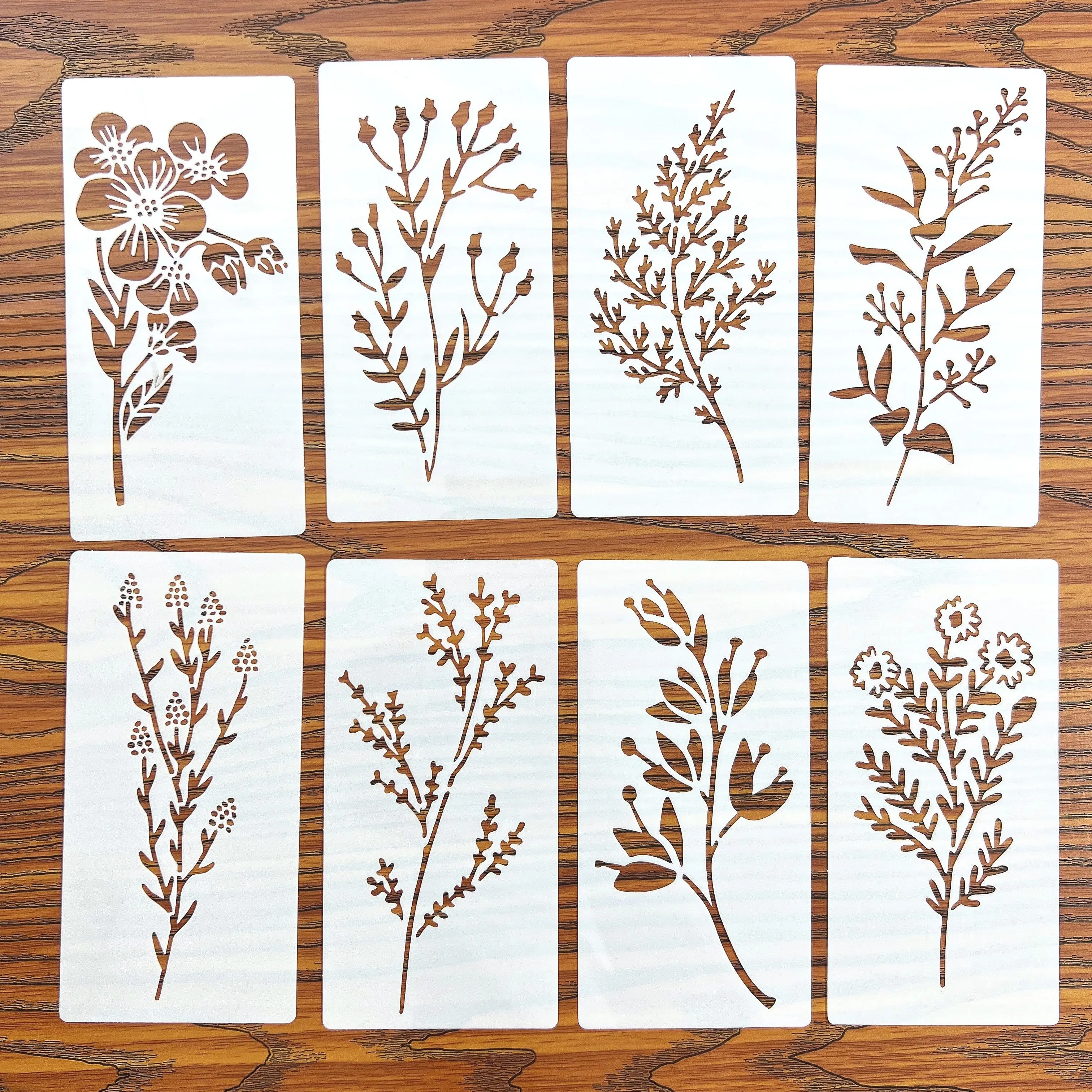 18 Pcs Flower Leaf Stencils Re - Art Craft Leaves のレビューと価格