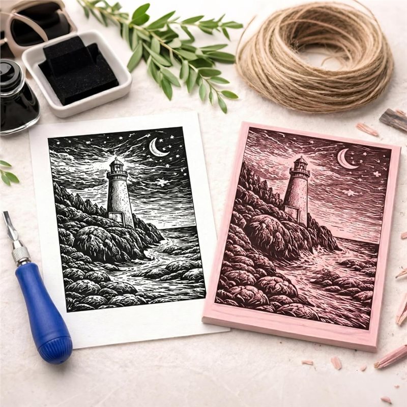 A98E-Art Linocut For Printmaki - Lino Printing Block のレビューと価格
