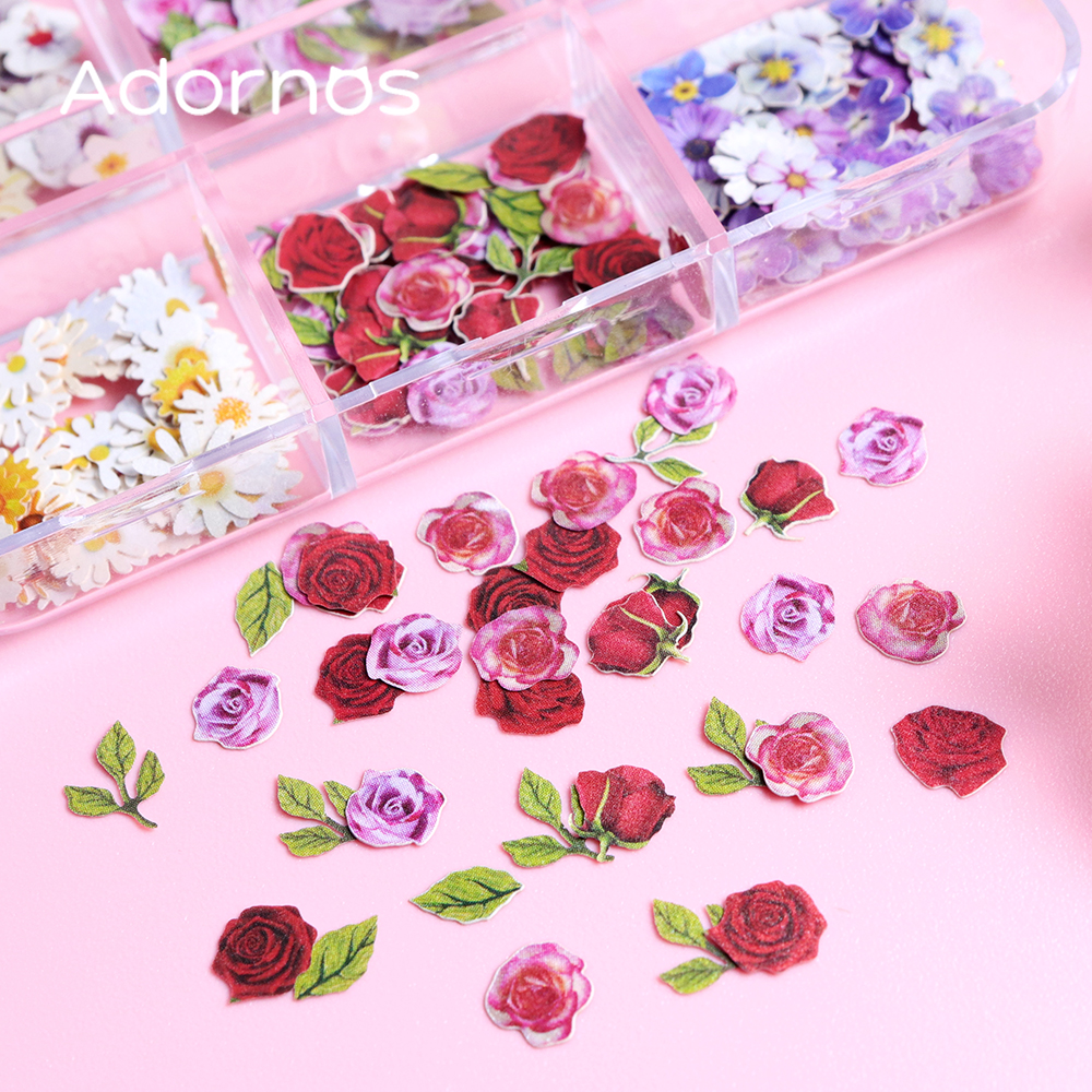 6 Grids Flowers Wood Pulp Chip - Art Craft Leaves のレビューと価格