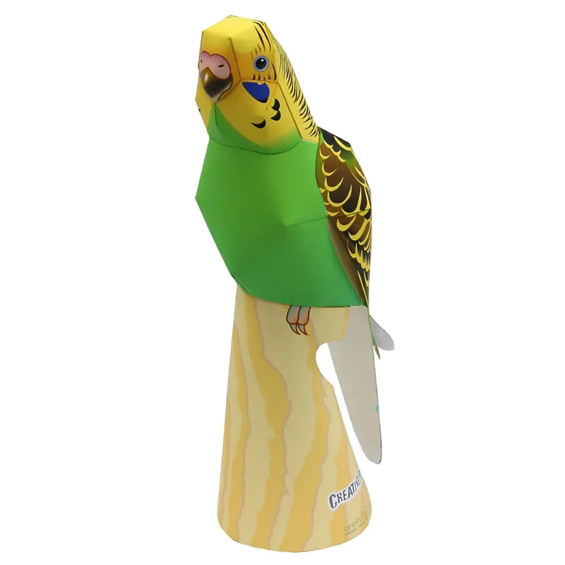 Budgerigar Parrot Bird Handmad - Art Craft Cardboard のレビューと価格