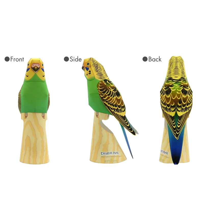 Budgerigar Parrot Bird Handmad - Art Craft Cardboard のレビューと価格