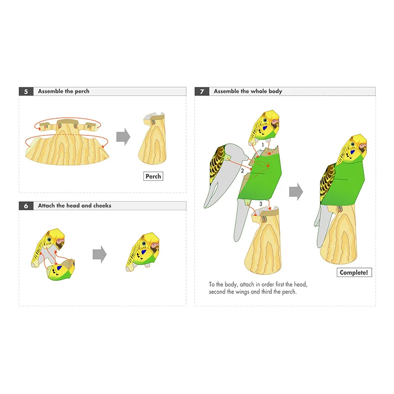 Budgerigar Parrot Bird Handmad - Art Craft Cardboard のレビューと価格
