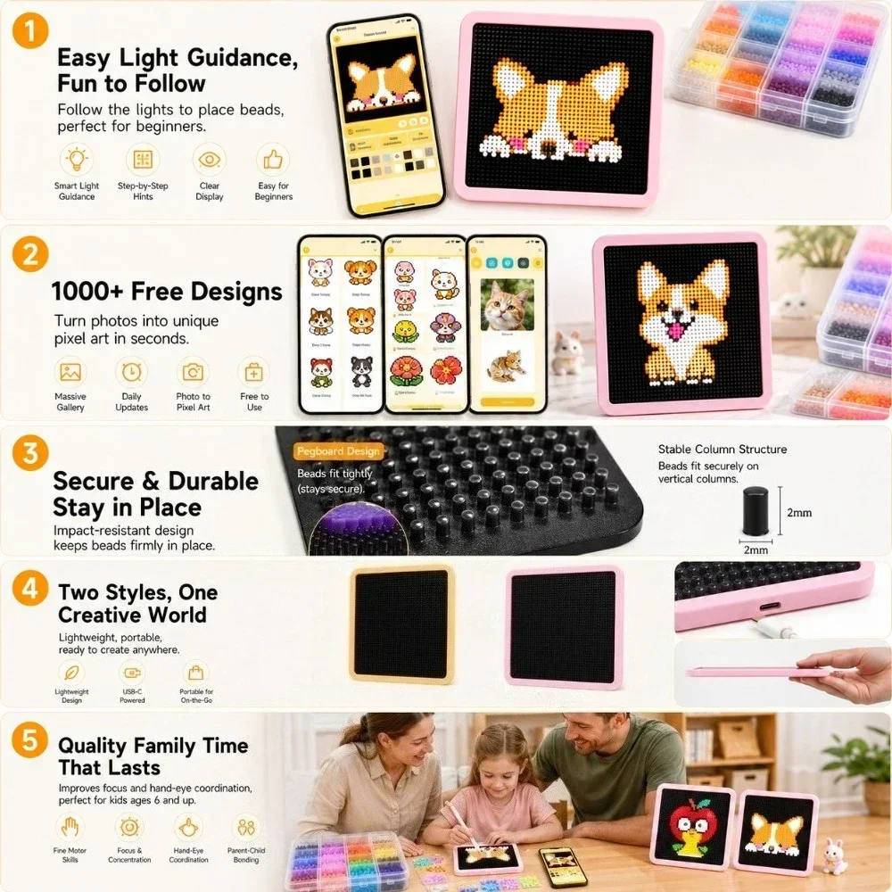 LED Smart Fuse Bead Pegboard,  - Art Craft Materials のレビューと価格