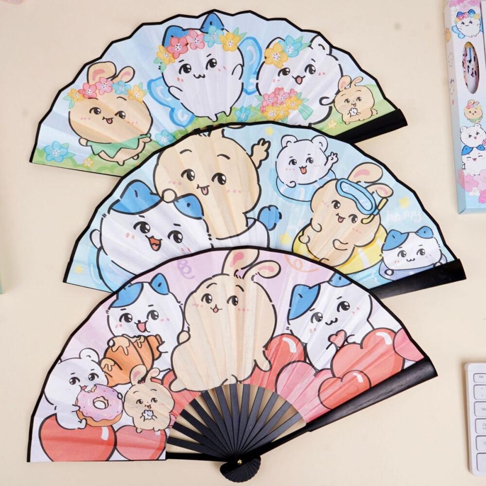 Kawaii Folding Fan Chiikawa Su - Art Craft Stationery のレビューと価格